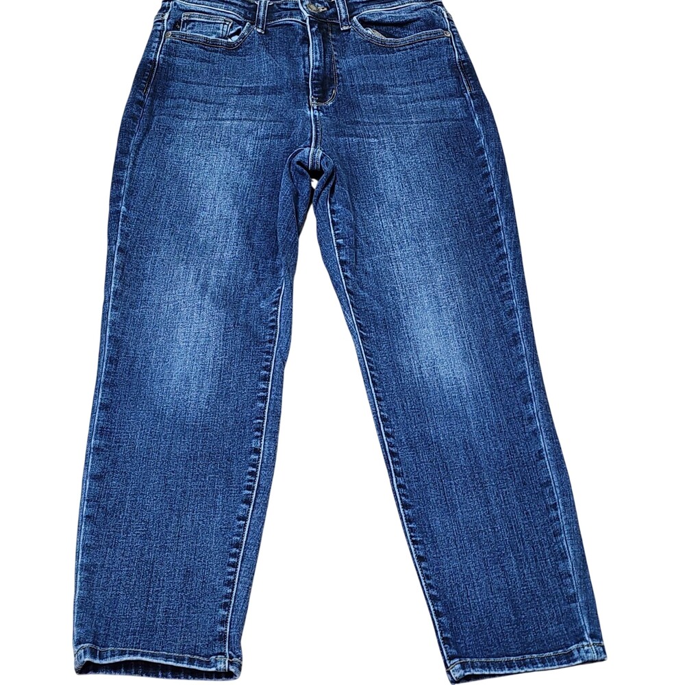 Judy Blue Jeans Juniors 7 Blue Cropped Slim High Rise Stretch Denim